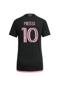 Inter Miami Lionel Messi #10 Fotballdrakt Borte Klær Dame 2024-25 Korte ermer